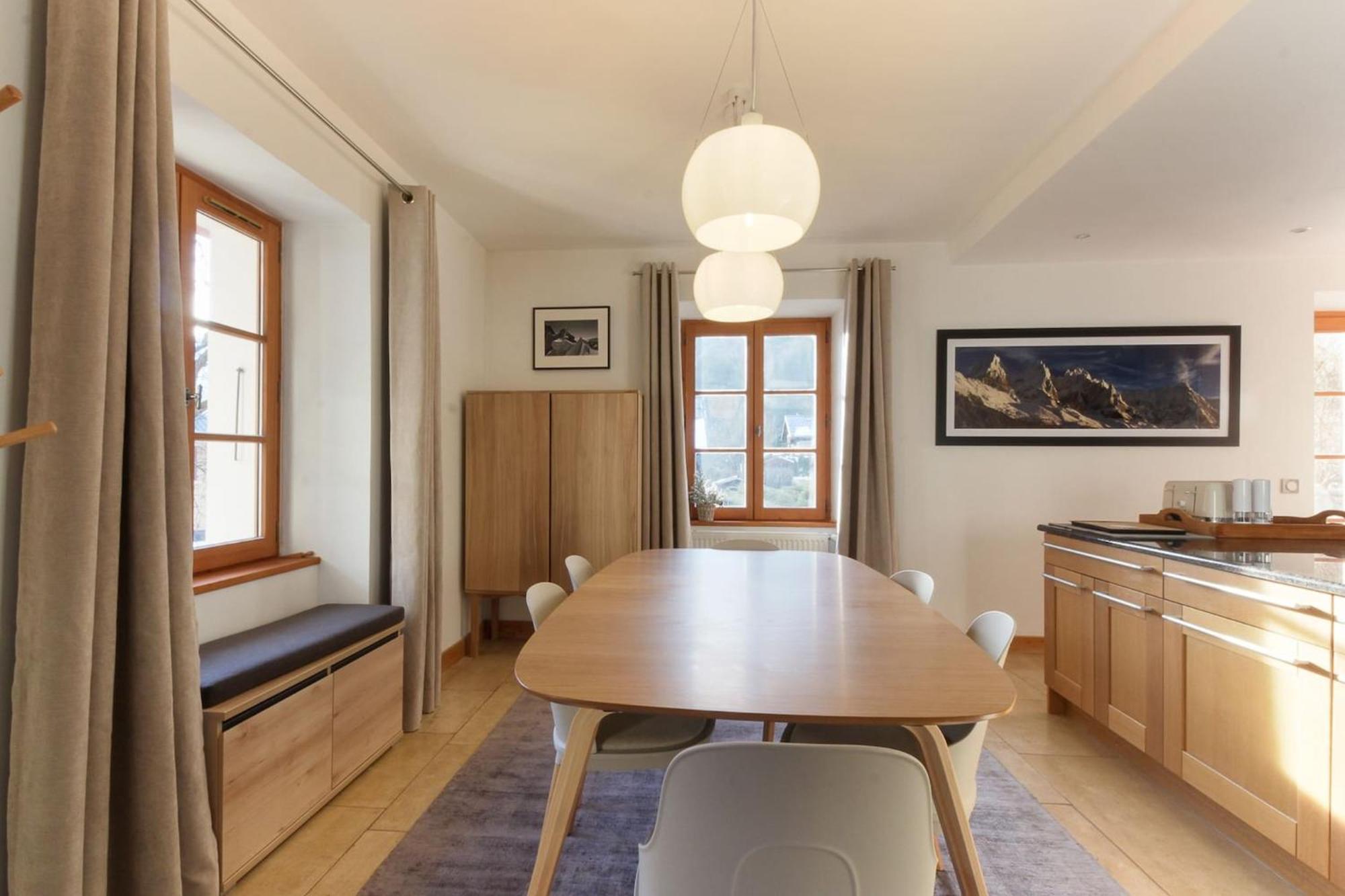Les Alpins - Centre De Chamonix - Renove Avec Jardin Et Vue Imprenable Sur Le Montblanc Apartman Kültér fotó