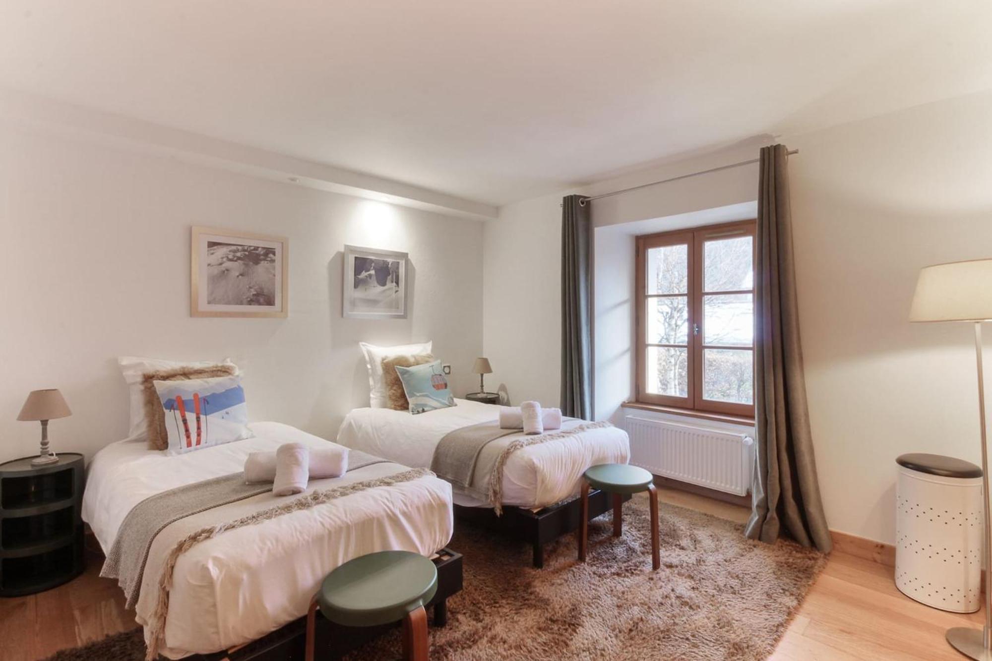 Les Alpins - Centre De Chamonix - Renove Avec Jardin Et Vue Imprenable Sur Le Montblanc Apartman Kültér fotó